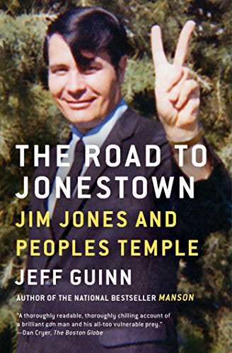 Book cover featuring Jim Jones making a peace sign in front of a tree.