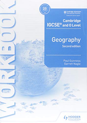 Geography workbook cover with a world map and blue color scheme.