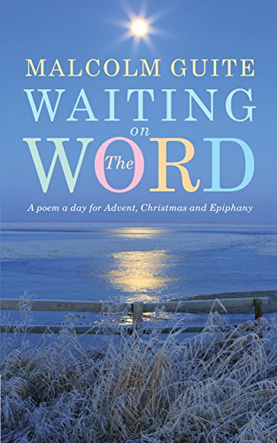 Book cover with winter landscape, bright sun, and title “Waiting on the Word”.