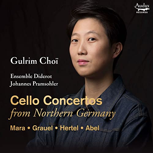 CD cover featuring cellist Gulrim Choi with gold text details.