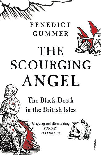 Book cover depicting plague imagery and text about the Black Death.