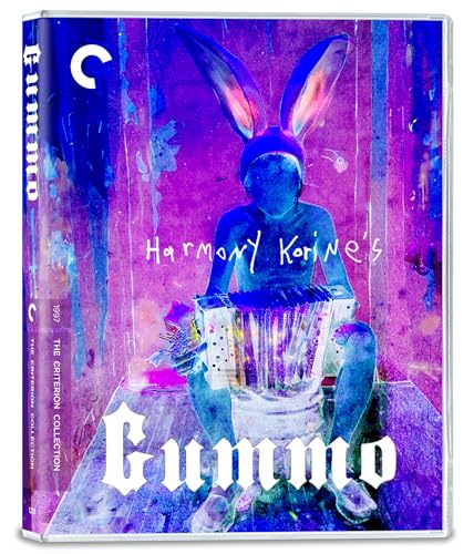 Blu-ray cover art featuring a figure in bunny ears playing an accordion, purple background.