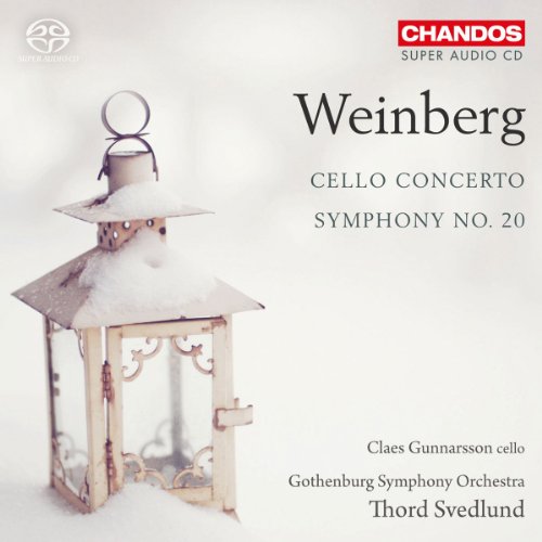 CD cover for Weinberg’s Cello Concerto and Symphony No. 20, with a lantern.