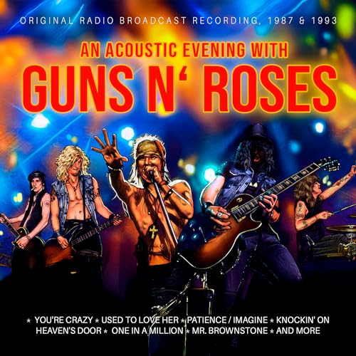 Guns N' Roses album cover featuring band members performing on stage.