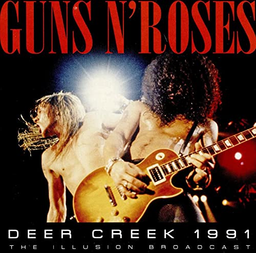 Guns N' Roses album cover featuring Axl Rose and Slash performing live.