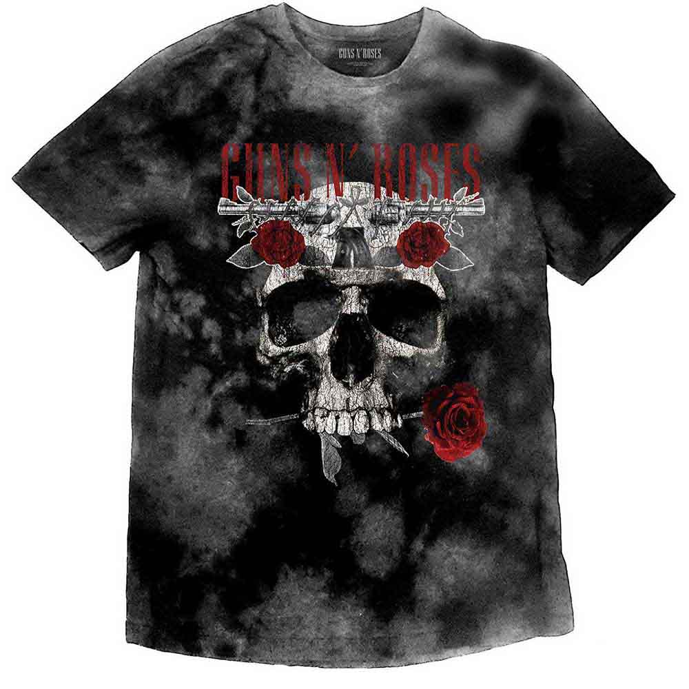 Guns N' Roses kids t-shirt with floral skull graphic, 1-2 years size.
