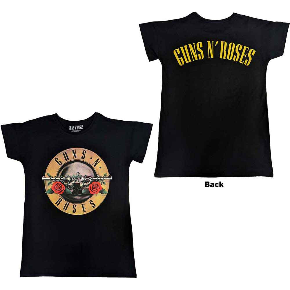 Black Guns N' Roses nightdress with large back logo, size X-Large.