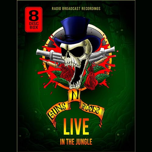 Guns N' Roses "Live In The Jungle" CD cover with skull and roses.