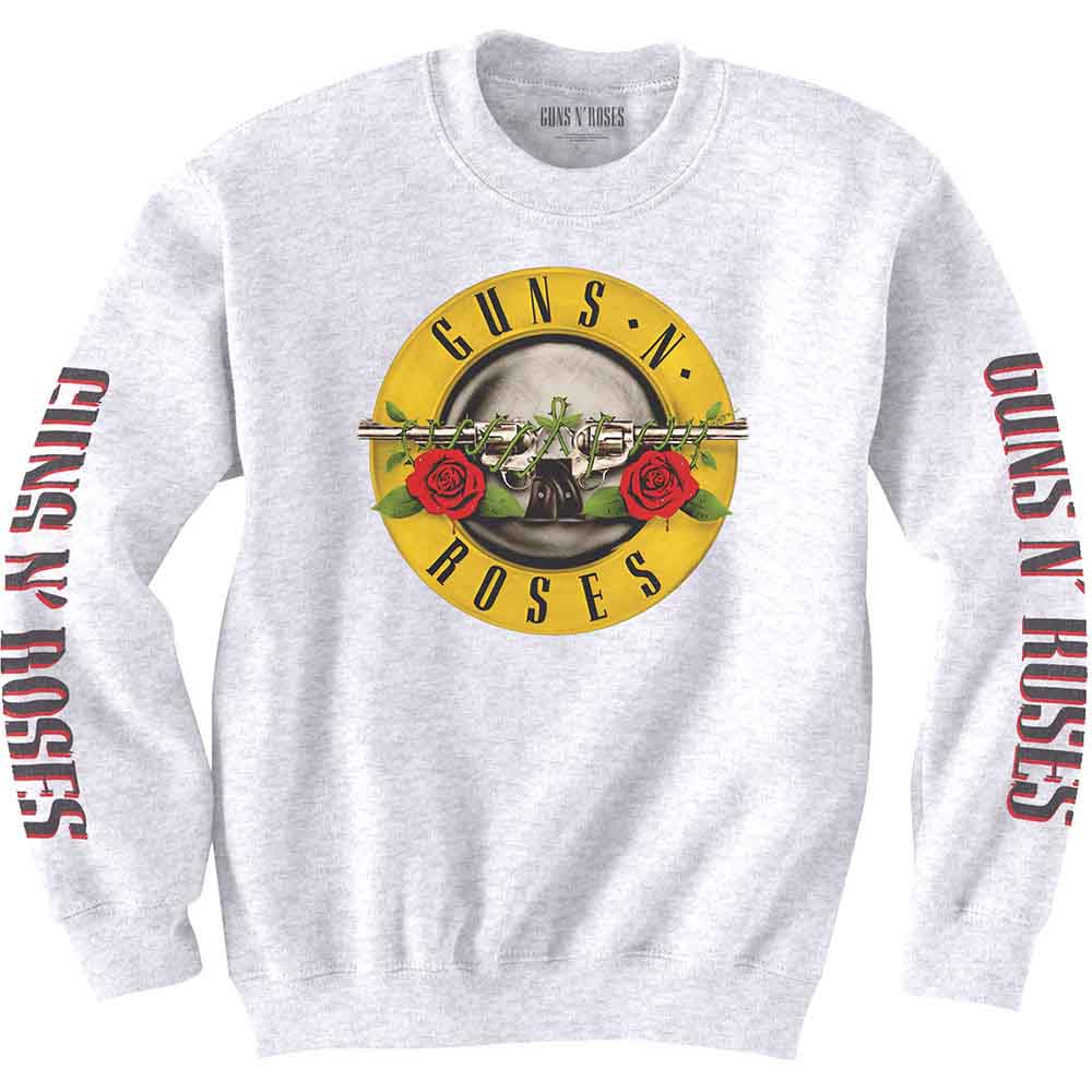 Guns N' Roses sweatshirt, black, text and logos on sleeves, size XX-Large.