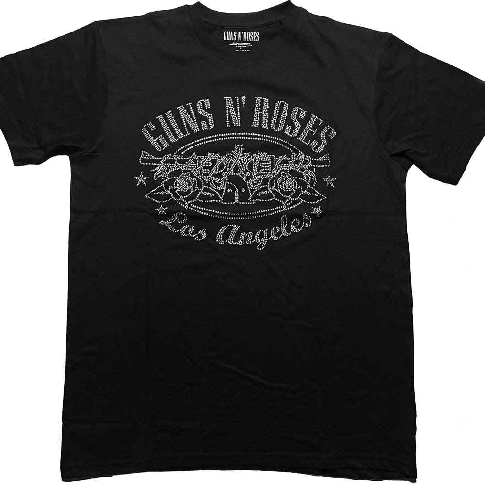Guns N' Roses t-shirt, medium size, with LA logo and diamante embellishments.