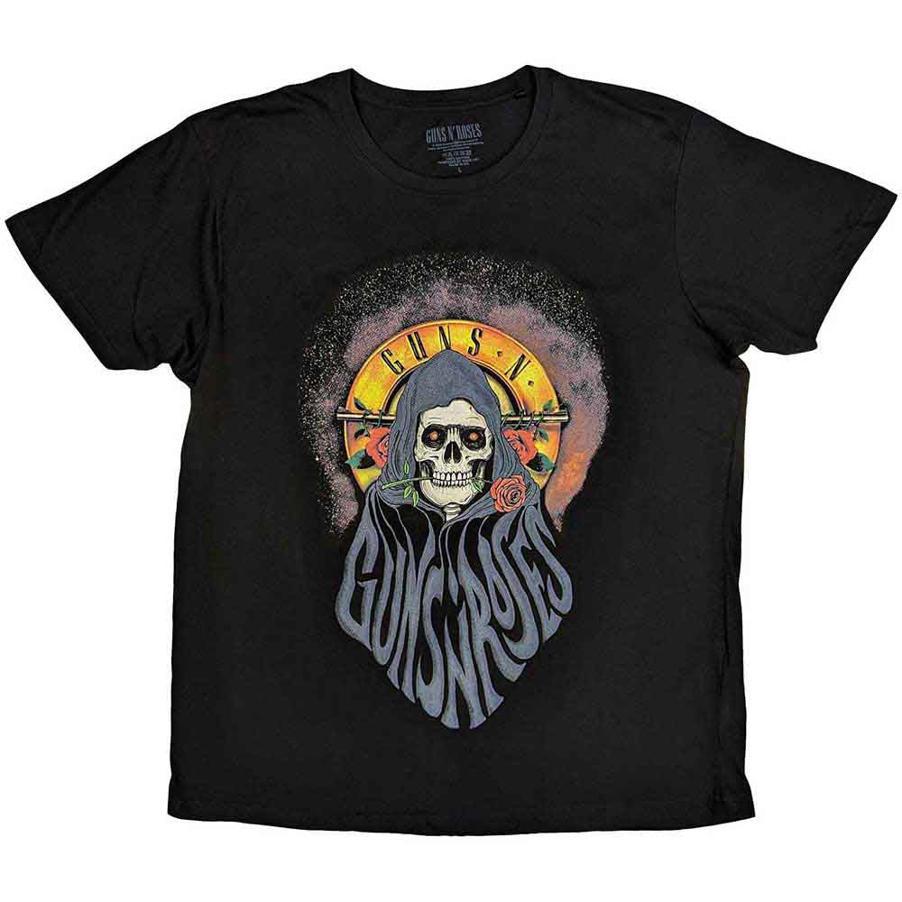 Black t-shirt with a Guns N' Roses Reaper graphic, size small.