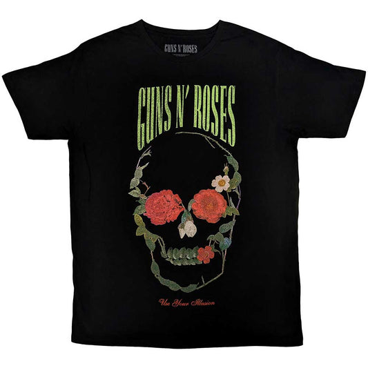 Black t-shirt with a Guns N' Roses rose skull graphic, size XX-Large.