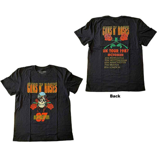 Guns N' Roses tour t-shirt, medium size, back print, 1987 UK tour.