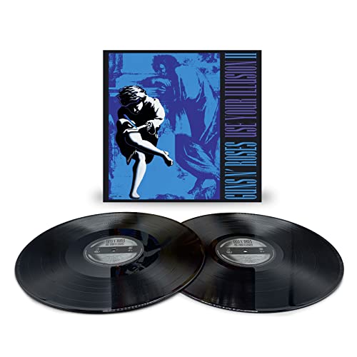 Guns N' Roses Use Your Illusion II vinyl album cover with two black records.