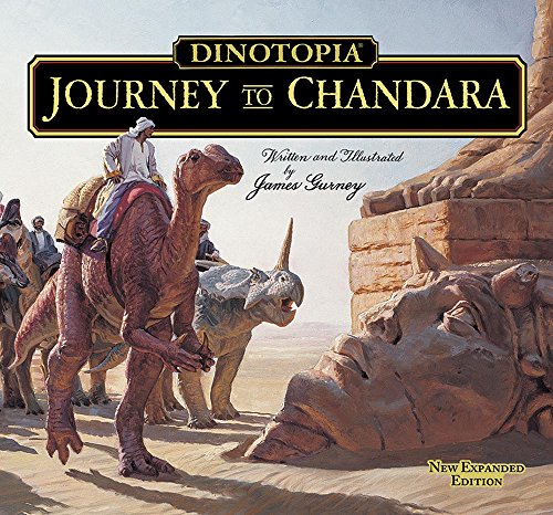Book cover: people riding dinosaurs in a desert landscape.