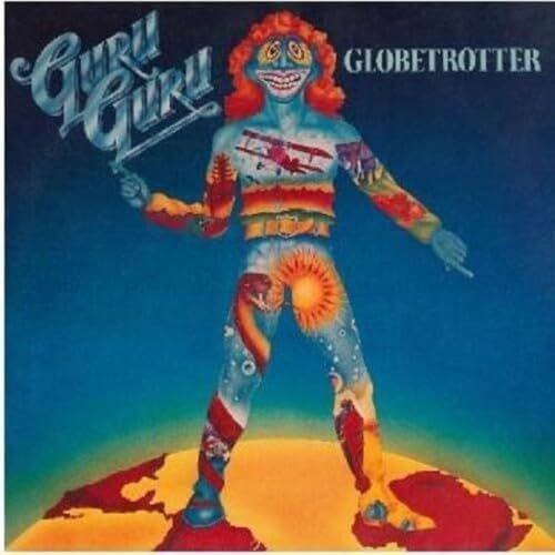 Album cover for Guru Guru’s “Globetrotter” featuring a stylized figure.