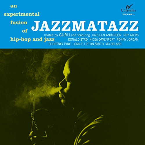 Jazzmatazz vinyl album cover with a silhouetted musician smoking.