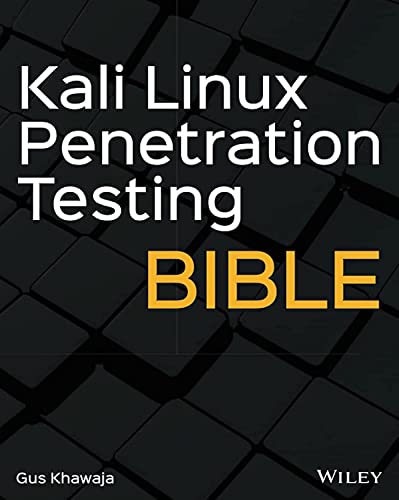Book cover: "Kali Linux Penetration Testing Bible" by Gus Khawaja.
