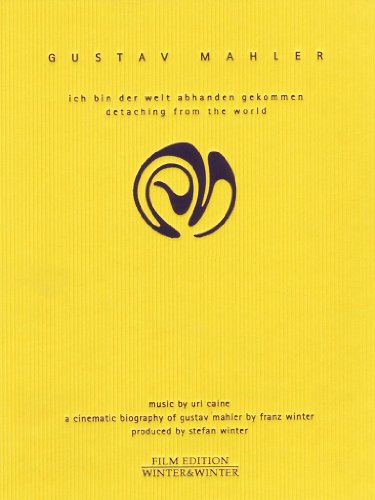 Yellow DVD cover for “Gustav Mahler” with abstract purple swirl design.