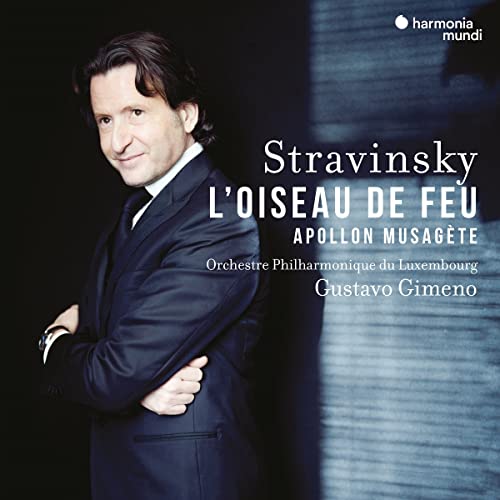 CD cover featuring conductor Gustavo Gimeno and text “Stravinsky: L’Oiseau De Feu”.