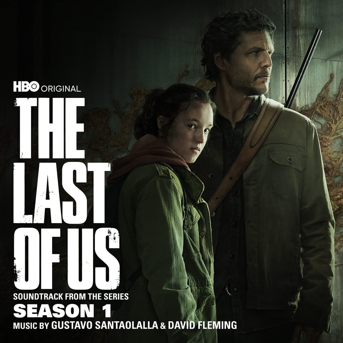 “The Last of Us” Season 1 soundtrack CD cover with Joel and Ellie.