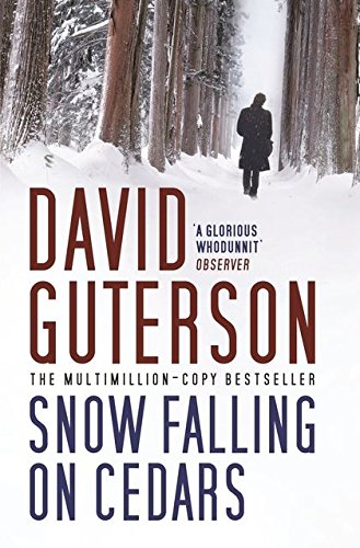 Book cover: snowy forest, a lone figure walking away, text overlay.