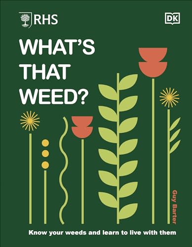 Book cover: "RHS What's That Weed?" with illustrated weeds.