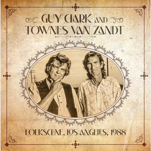 CD cover featuring portraits of Guy Clark and Townes Van Zandt, 1988.