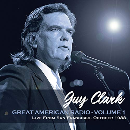 Guy Clark album cover: portrait of a man singing into a microphone.