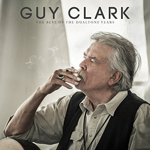 Guy Clark album cover featuring a portrait of the singer smoking.