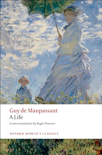 Book cover featuring Monet's Woman with a Parasol with text by Guy de Maupassant.