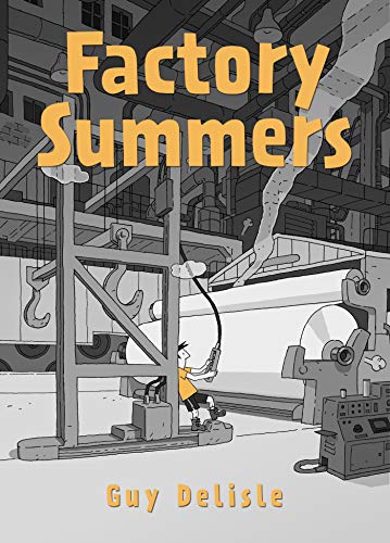 Comic book cover depicting a boy working in a large, industrial factory.