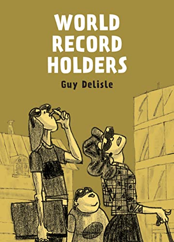 Book cover: "World Record Holders" with cartoon illustration of people.