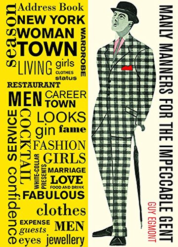 Book cover: man in checkered suit with text background.