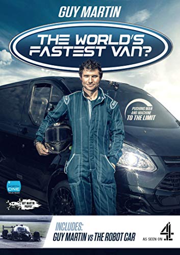 DVD cover featuring Guy Martin and a dark blue van, with racing imagery.