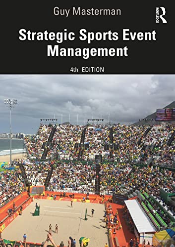 Book cover: "Strategic Sports Event Management," 4th edition, with beach volleyball scene.