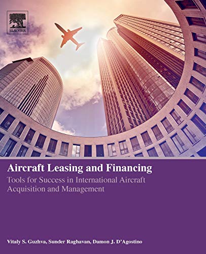 Book cover: airplane over city skyline, title "Aircraft Leasing and Financing.