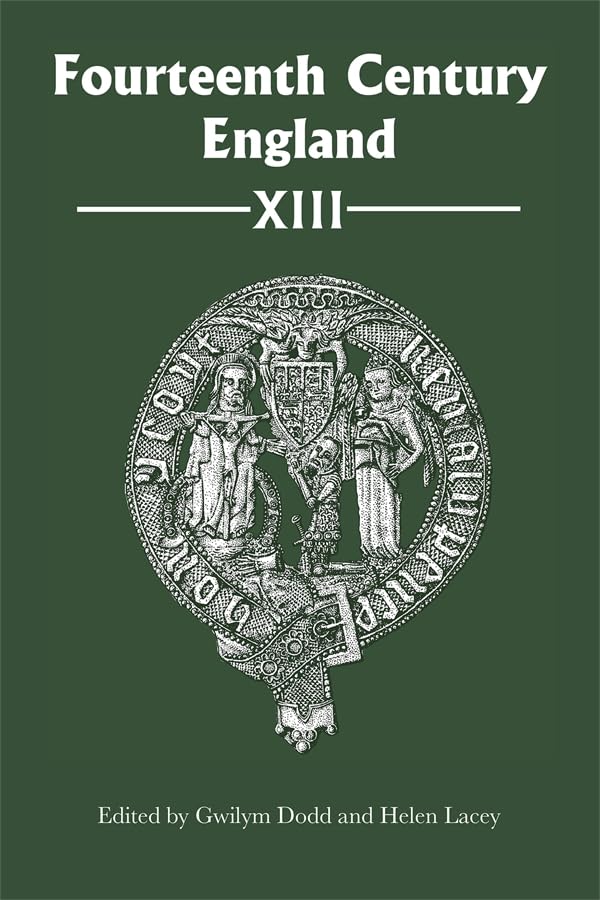 Book cover: "Fourteenth Century England XIII" with a medieval seal illustration.