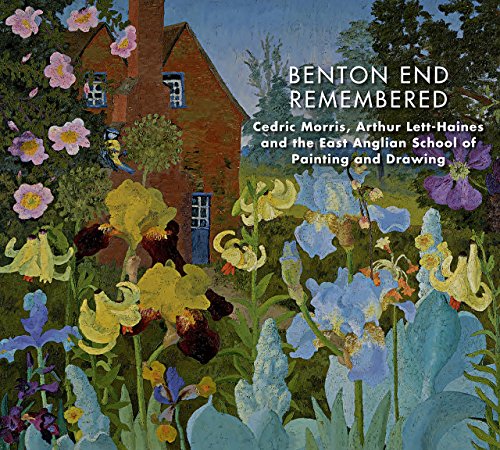 Book cover featuring an impressionistic painting of a lush garden before a brick house.