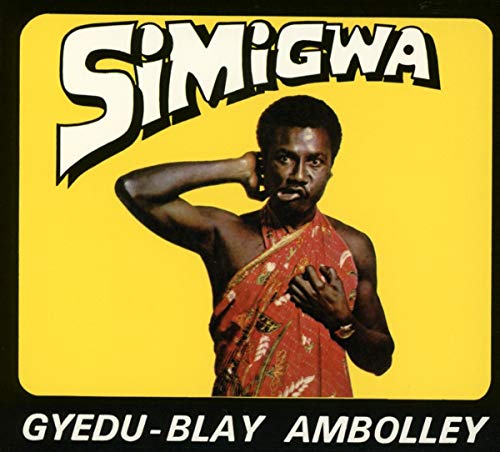 Album cover for Gyedu-Blay Ambolley’s “Simigwa” featuring a portrait of the artist.