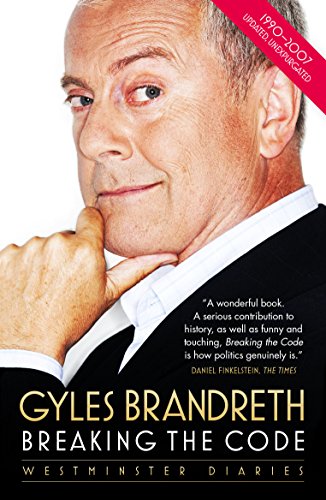 Book cover featuring a portrait of Gyles Brandreth with the title Breaking the Code.