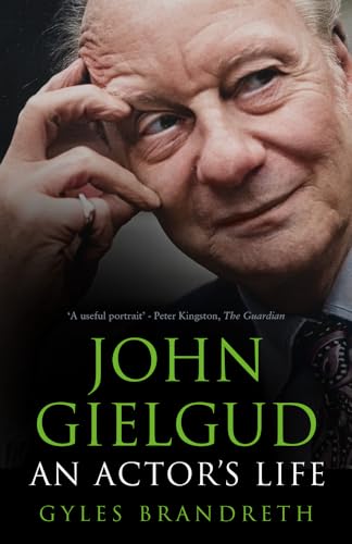 Book cover featuring a close-up portrait of actor John Gielgud smoking.