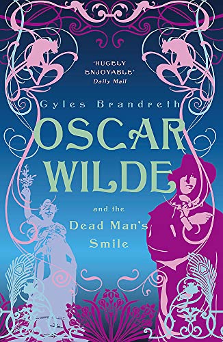 Book cover for Oscar Wilde and the Dead Man's Smile with ornate blue background.