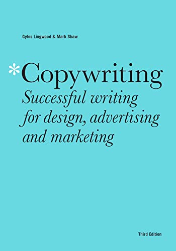 Book cover: "Copywriting" Third Edition, teal background, black text.