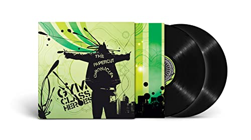 Vinyl record set with green album cover and two black discs.