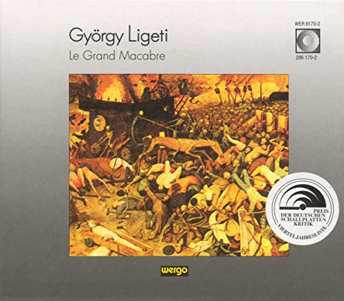 CD cover for Ligeti’s “Le Grand Macabre” featuring a chaotic, medieval painting.