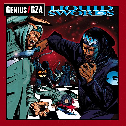 Comic book style illustration of hooded figures fighting on a black and white chessboard.
