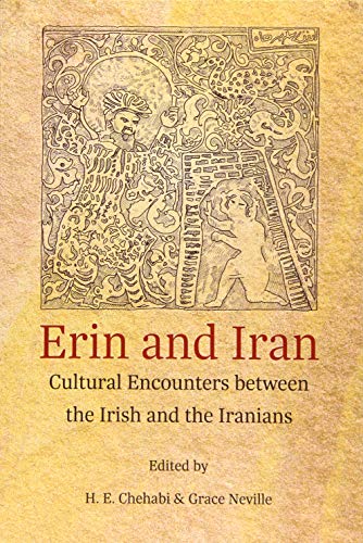 Book cover with Persian-style line art illustration above the title Erin and Iran.