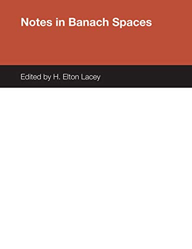 Book cover: "Notes in Banach Spaces" with orange and black sections.