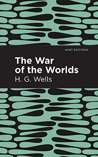 Book cover for "The War of the Worlds" by H.G. Wells, teal pattern.